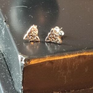Triquetra Sterling silver earrings